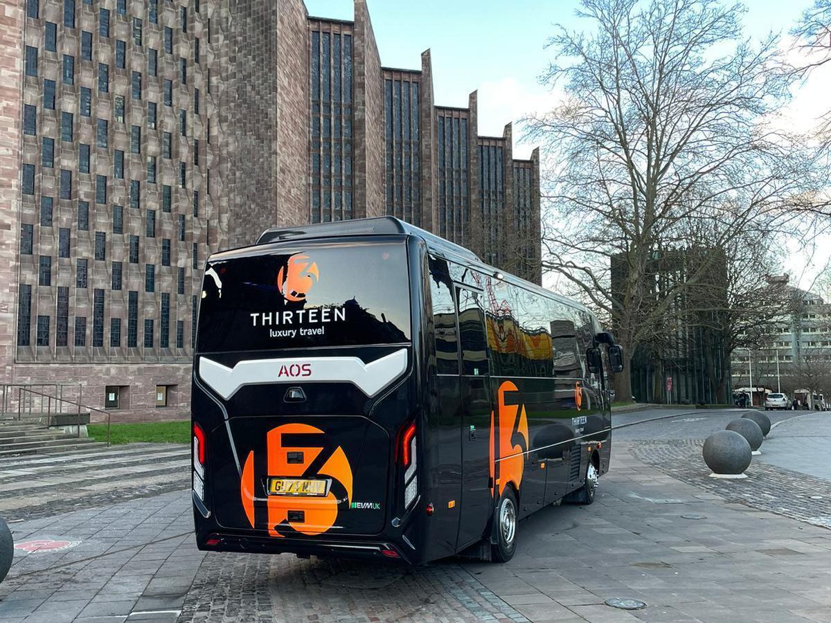 Hire a coach in coventry with 13 Travel